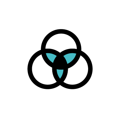 Color wheel icon to signify color as Turquoise