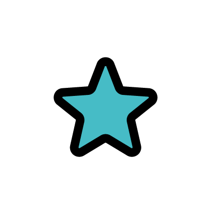 Star icon to signify celebrities as Alicia Keys, Kerry Washington, Shakira