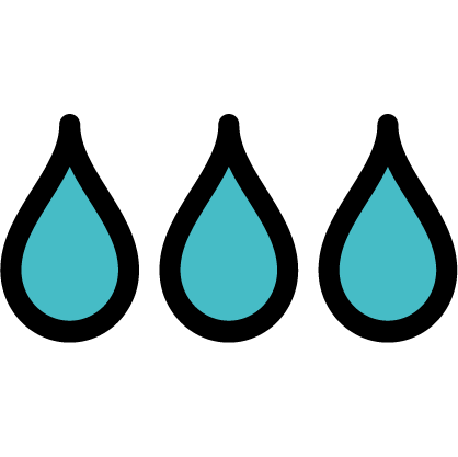 Water icon to signify water quality